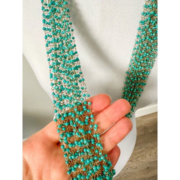 Extra Long Multi Strand Beaded Necklace - Picture 3 of 10